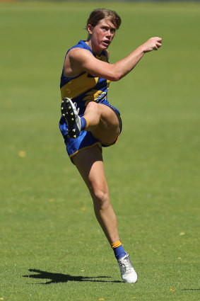 Bella Lewis in action for the Eagles on Saturday. 