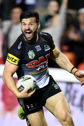 Josh Mansour's try put Penrith in front but replays showed a clear forward pass.