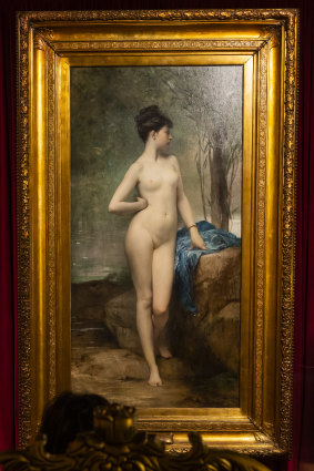 The painting raises questions about art and the treatment of women in art.