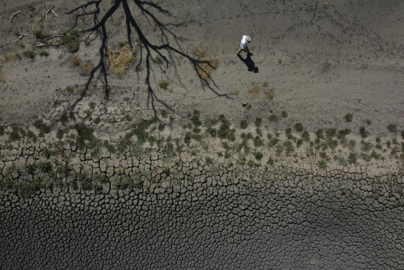 A dry dam at Rebecca and Dan Reardon's property Lairdoo, near Moree.