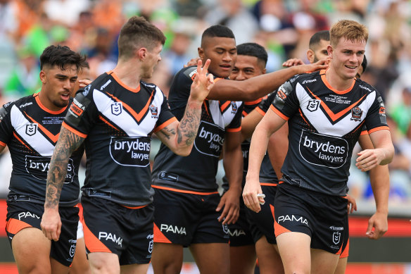 Lachie Galvin was solid on debut for the Wests Tigers