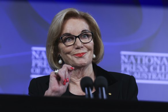 ABC chairwoman Ita Buttrose is among those to be sanctioned by Russia. 