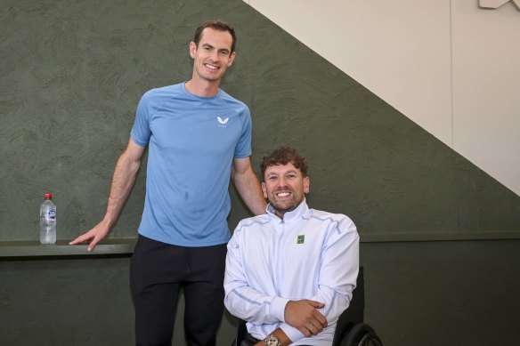 Andy Murray and Dylan Alcott on Sunday.