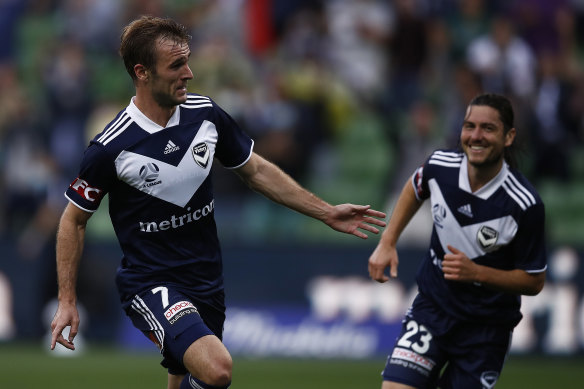 Melbourne Victory's Callum McManaman scored a goal in his club debut.