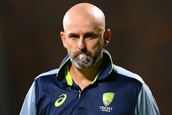 Not a happy camper: Nathan Lyon.