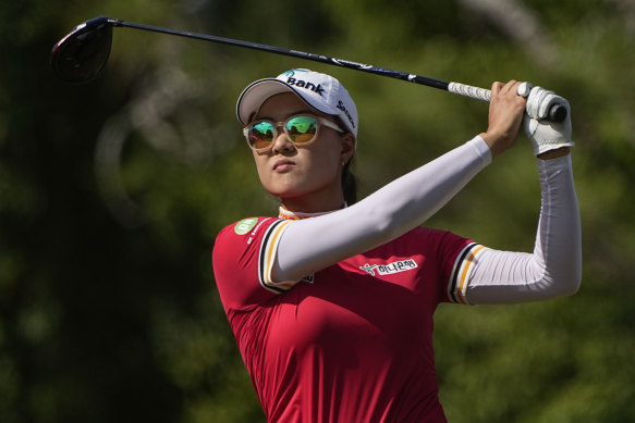Minjee Lee hitting at the 15th hole during the third round.