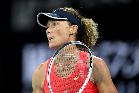 Sam Stosur fell to American Catherine McNally in the first round on Monday.