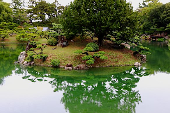 Ritsurin Garden, the largest Cultural Property Garden in Japan.