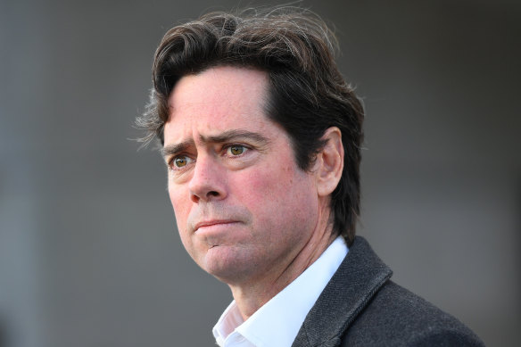 AFL boss Gillon McLachlan is being represented in the proceedings. 