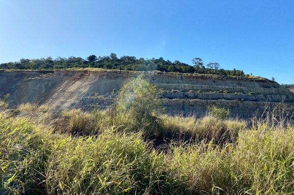 The damage to Bottle Tree Hill from New Acland Coal’s historical mining. Part of the agreed “enforceable undertaking” is for the company to preserve the hill in perpetuity.