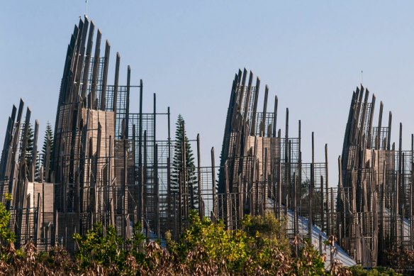 The Jean Marie Djibaou Kanak cultural centre, designed by architect Renzo Piano.