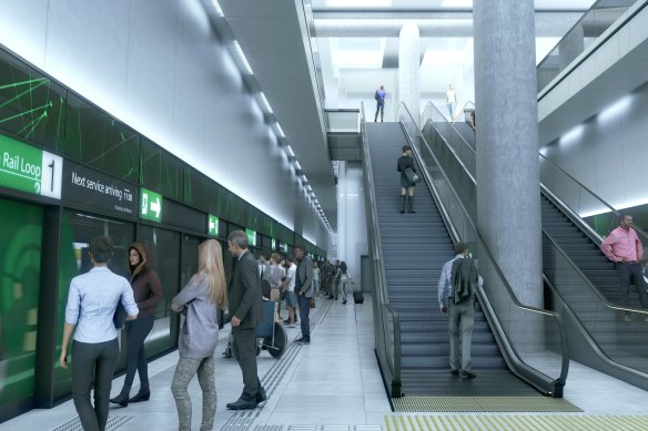 An artist’s impression of one of the new loop stations.