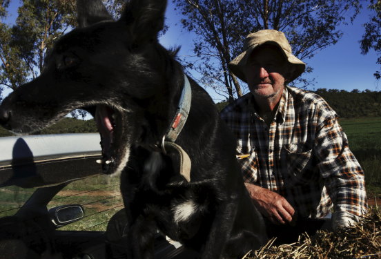 Cliff Wallace on his farm in 2014 where he hosted a protest camp against mining in Leard State Forest.