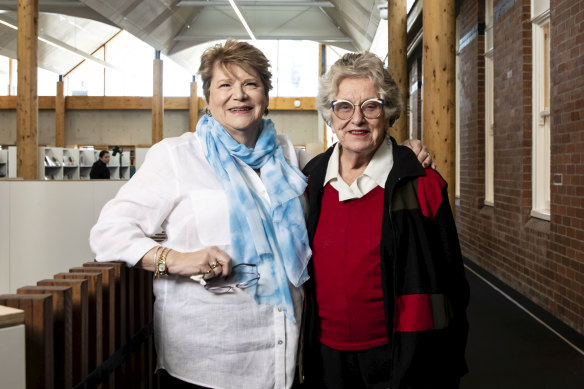 Barbara Emslie worked as a trainee nurse and Ann Long worked as a doctor in the former Marrickville hospital, which will soon re-open as a library.