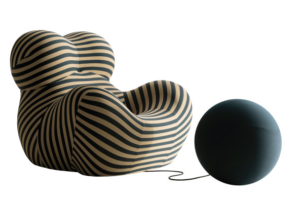 Gaetano Pesce’s Up 50 chair and ottoman.