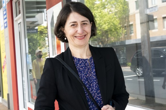 Former NSW premier Gladys Berejiklian outside her Northbridge office in Sydney on Friday. 