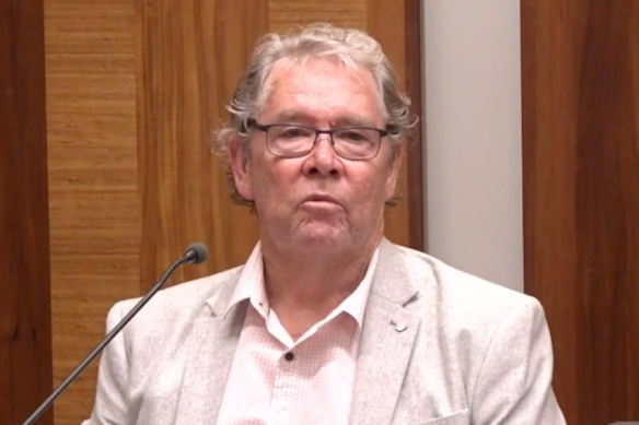 Retired Workplace Health and Safety Queensland principal inspector Noel Hayes gives evidence.
