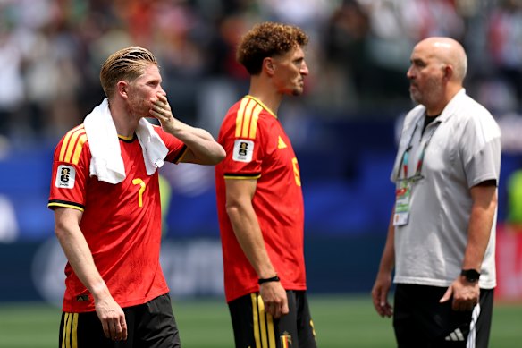 Kevin De Bruyne and Thomas Meunier react to Belgium’s defeat.