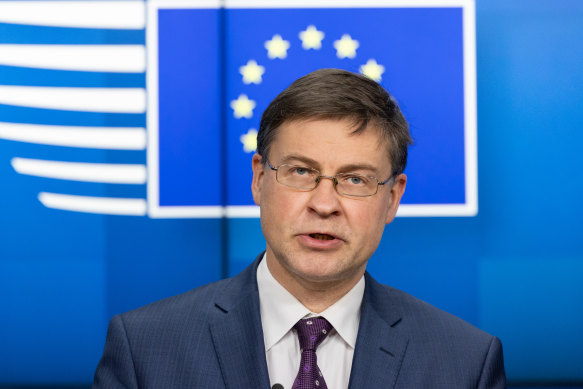 Valdis Dombrovskis, trade commissioner for the European Union (EU), said the sanctions made it too difficult to continue with the deal. 