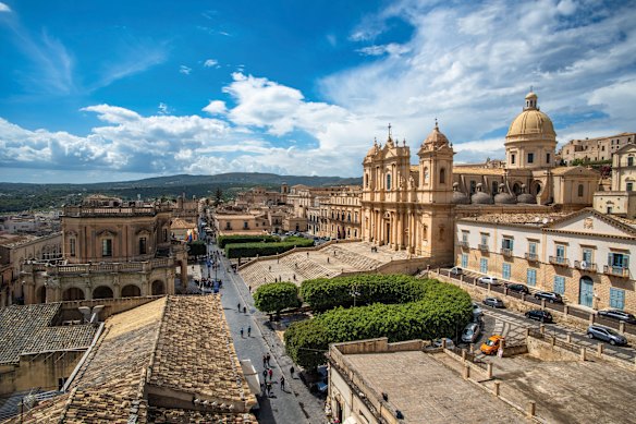 Noto’s old town and its cathedral.