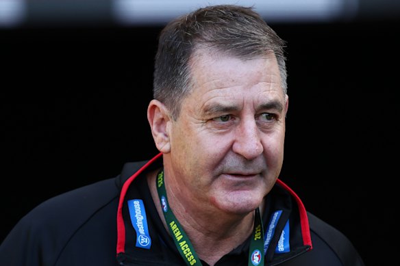 St Kilda Coach Ross Monday.