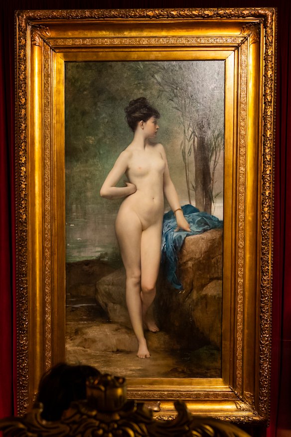 The painting raises questions about art and the treatment of women in art.