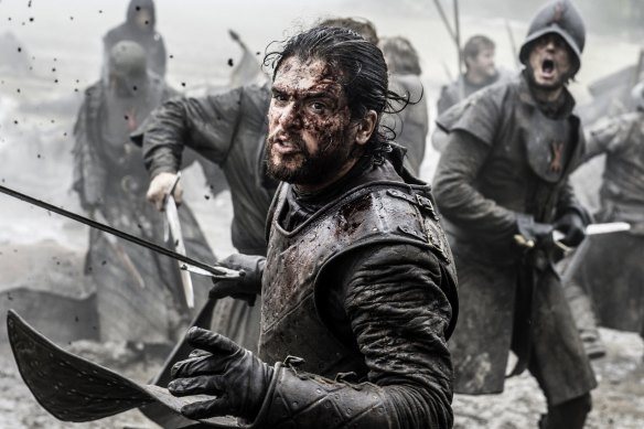 Jon Snow (Kit Harington) in the thick of it during the Battle of the Bastards. 