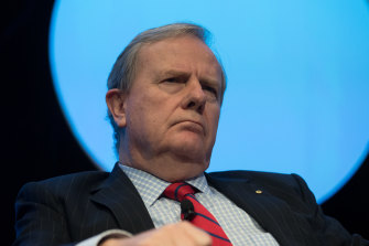Former treasurer Peter Costello, chairman of the Future Fund.