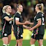 The Matildas soak in the win.