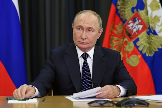 Putin reportedly has a replica office in Sochi on the Black Sea.