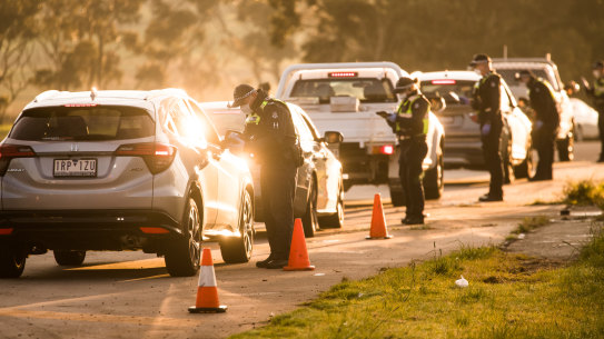 Police have been out in force across the state enforcing lockdown restrictions