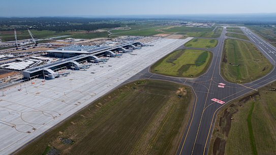 Western Sydney Airport will open to passenger flights late next year.