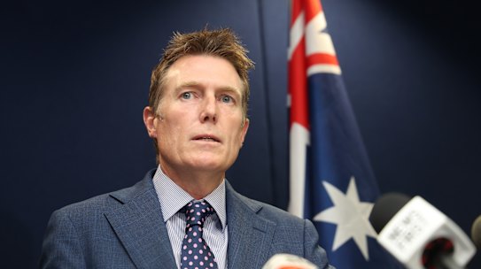 Attorney-General Christian Porter at a March 3 press conference.