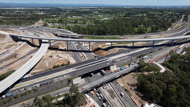 The interchange connects the M12 motorway to the widened M7.