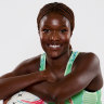 West Coast Fever defender Sunday Aryang.