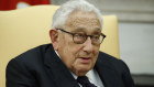 Henry Kissinger in the Oval Office during a meeting with Donald Trump in 2017. 