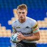 Penrith Panthers five-eighth Jack Cole during an opposed session with Warrington.