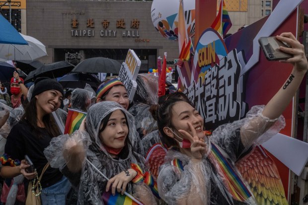 A gay pride march in Taipei in October 2022.