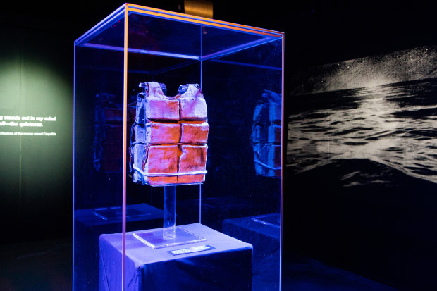 A life jacket from the Titanic that features in Titanic: The Human Story.
