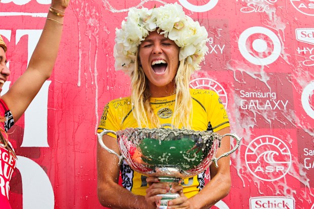 Stephanie Gilmore of Australia competing in and winning six World Title at the Target Maui Pro at Honolua Bay, Maui, HI, USA.