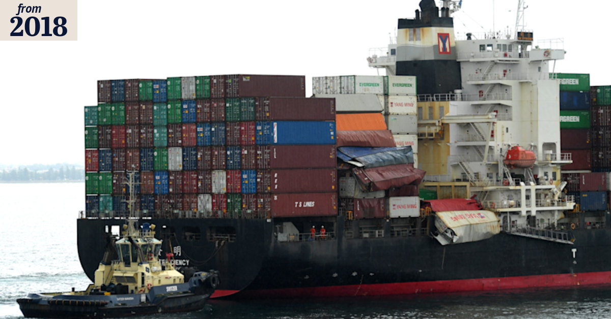 Ship that lost 83 shipping containers docks as clean-up continues