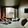 Unusually for a hotel, the colour white is banished. East-facing rooms are painted a deep, calming green.