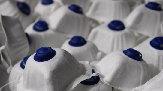 Hot property: Gas masks have been flying off the shelves.