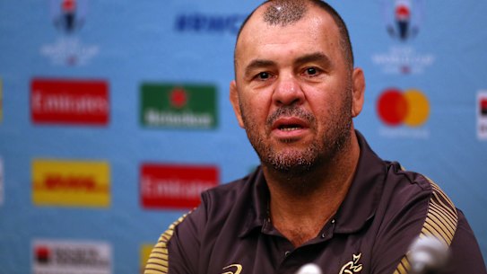 Not happy: Michael Cheika blasted the Fijian coaching staff for referring Hodge's tackle on Yato, after the match.