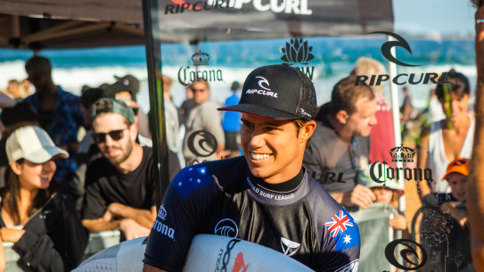 Morgan Cibilic after a heat at Narrabeen.