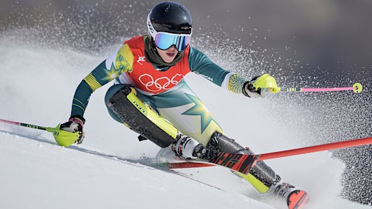 Australia’s Katie Parker takes to the slopes.