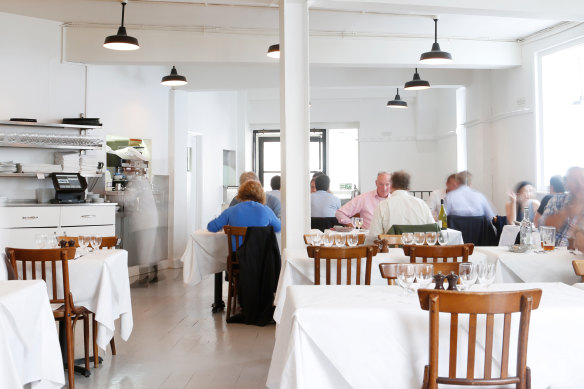 St John’s first restaurant in Smithfield is known for its stark and understated dining room.