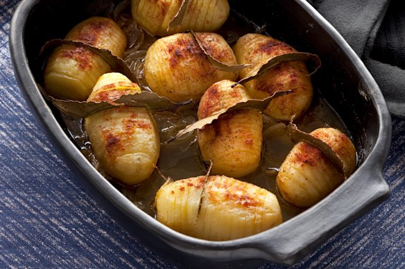 Karen Martini’s Hasselback potatoes.
