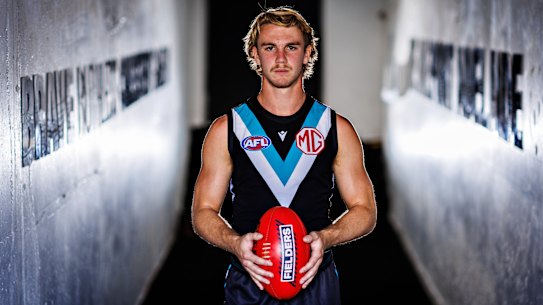 Jason Horne-Francis is happier and settled at Port Adelaide.