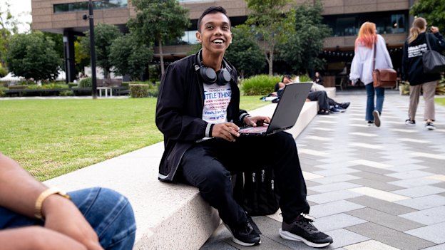 Macquarie University student Rafiul Hossain is excited to be in Sydney but not so enamoured with the roof over his head.